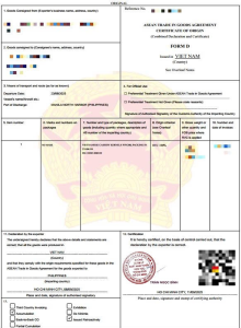 C/O Form D e-Form D là gì